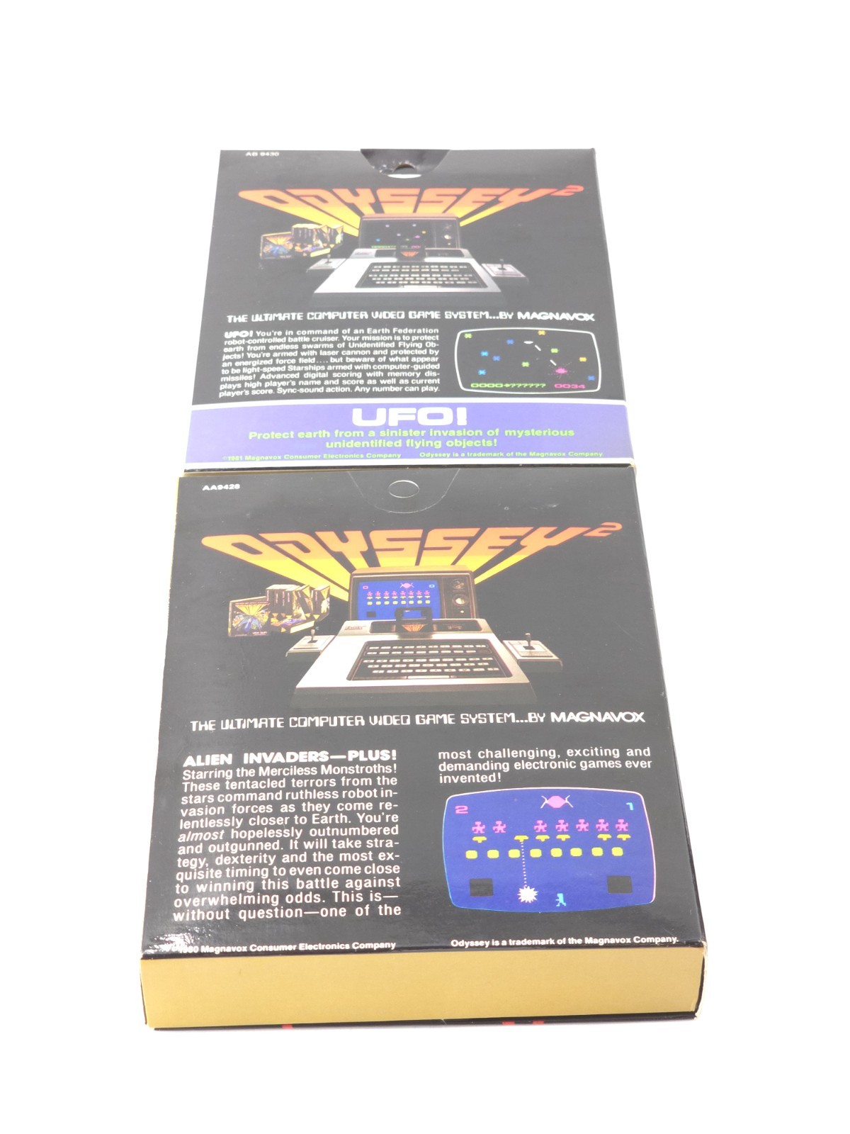 Lot of 2 Great Games complete in boxes w/ manuals for Magnavox ODYSSEY 2 Alien