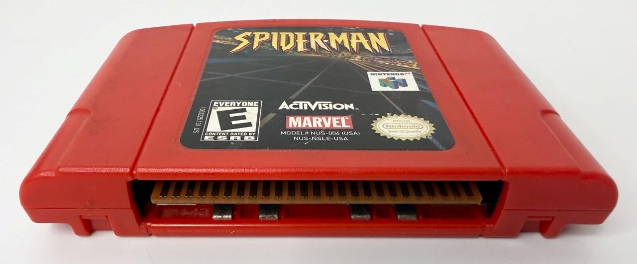 Spider-Man N64 (Nintendo 64, 2000) Red Cartridge – Tested & Works