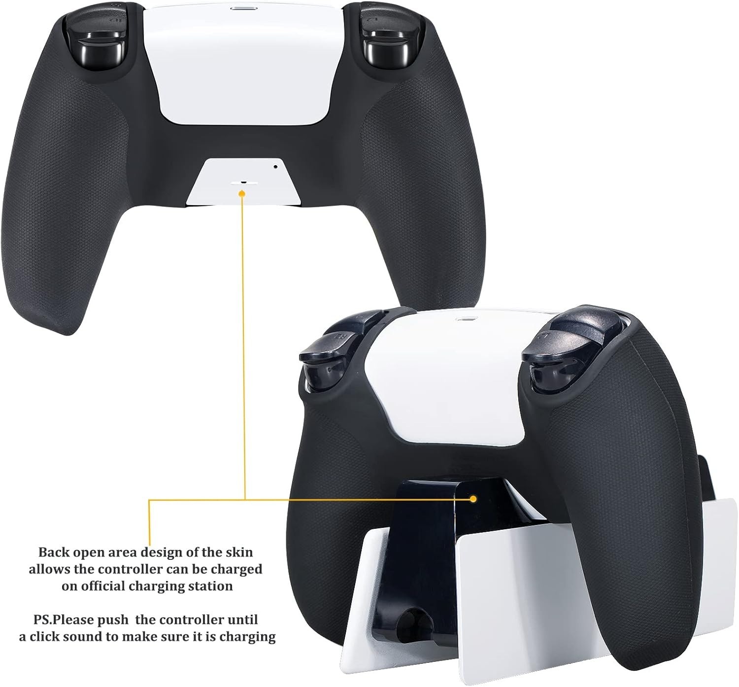 Anti-Slip Medical Grade Silicone Cover for PS5 Controller – Grey Camouflage Set