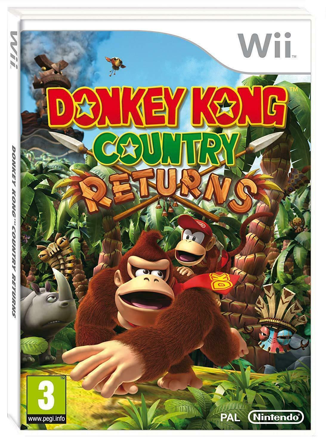 Nintendo Donkey Kong Country Returns (Nintendo Wii, 2010) CIB Free Shipping!