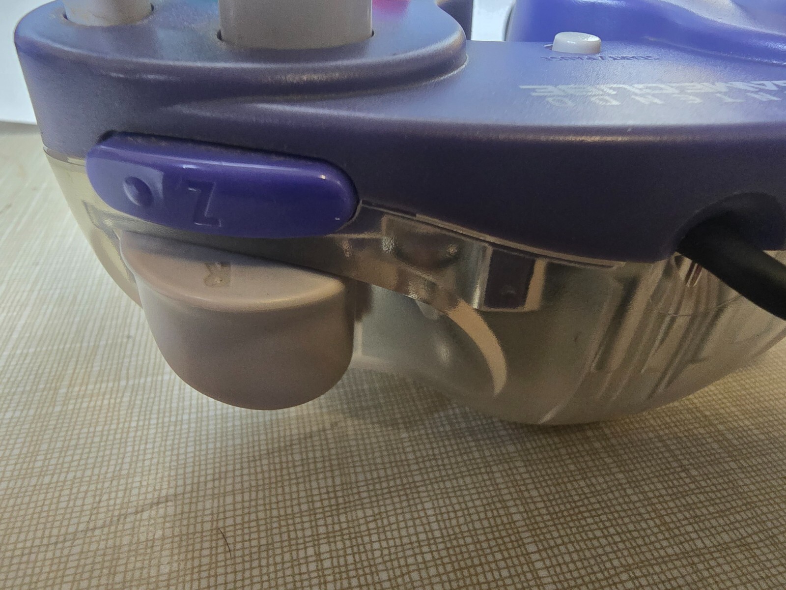 Nintendo Gamecube Controller Indigo Purple Clear Back OEM DOL-003 US SELLER