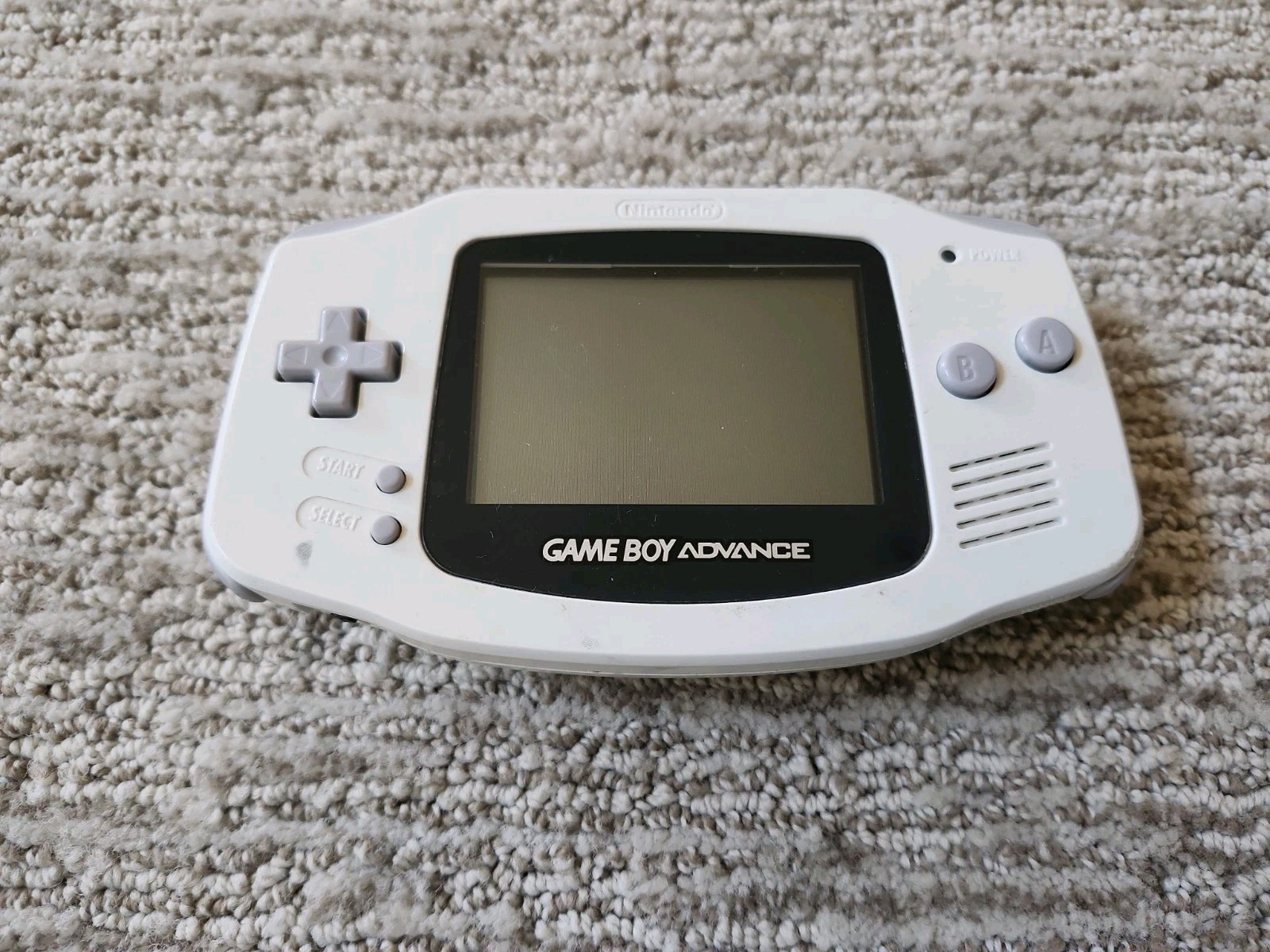 Nintendo Game Boy Advance AGB-001 Glacier White Handheld, Working Ships TODAY!