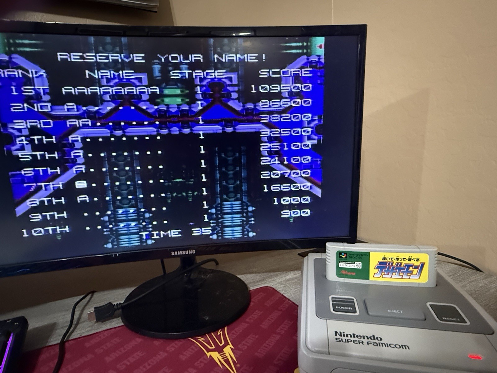 Nintendo Super Famicom Console System SHVC-001 with 7 Games Tested