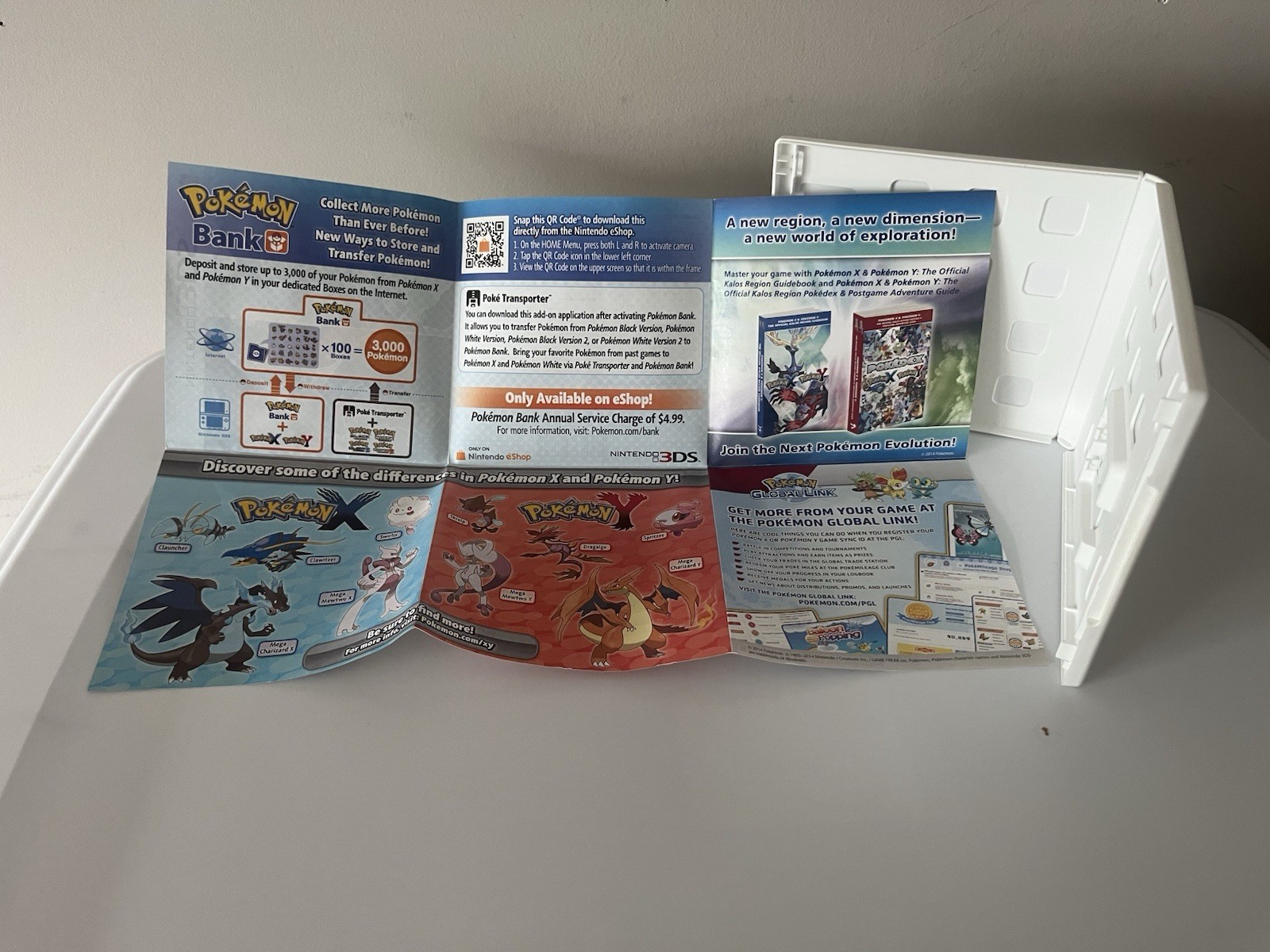 Pokémon X Case with Manual & Insert Nintendo 3DS Authentic No Game