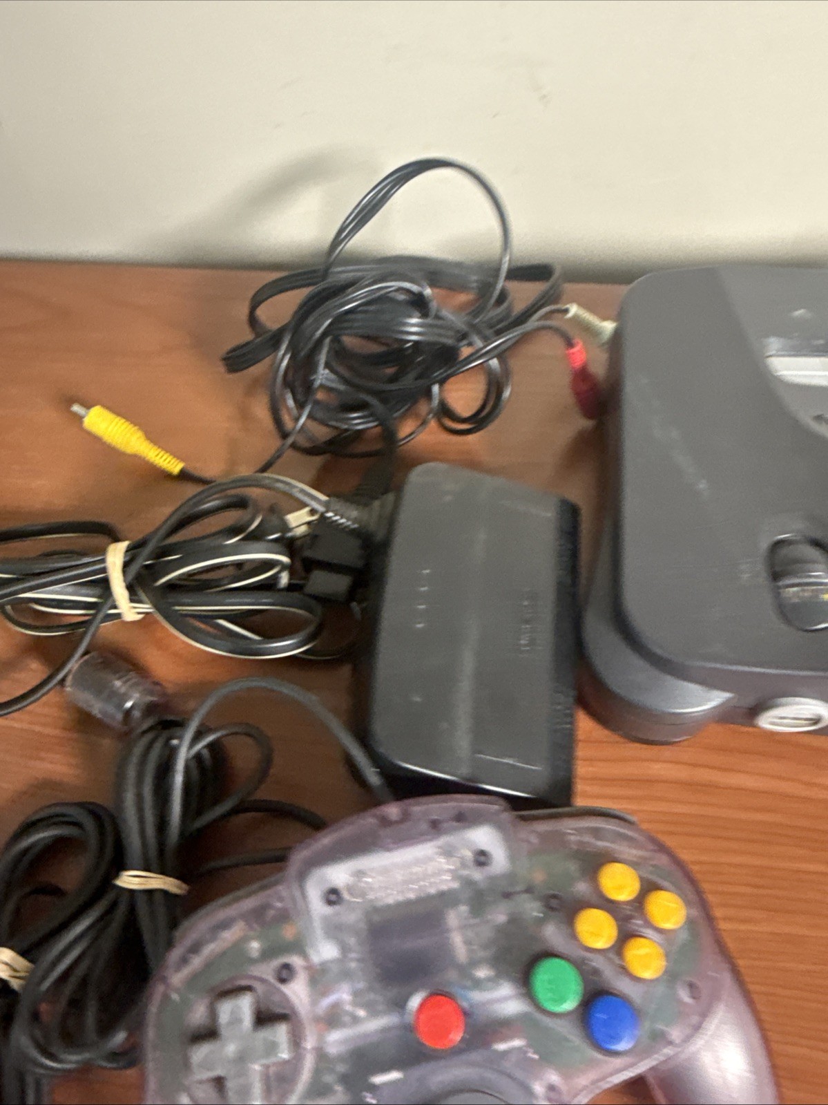 Nintendo 64 Black Console Bundle w/ Controller AV Power + 4 Controllers