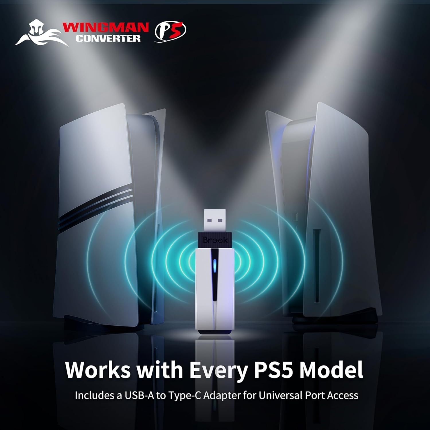 Brook Gaming Wingman P5 -P5 P4 PC Controller Converter Wireless & Wired Ver2026
