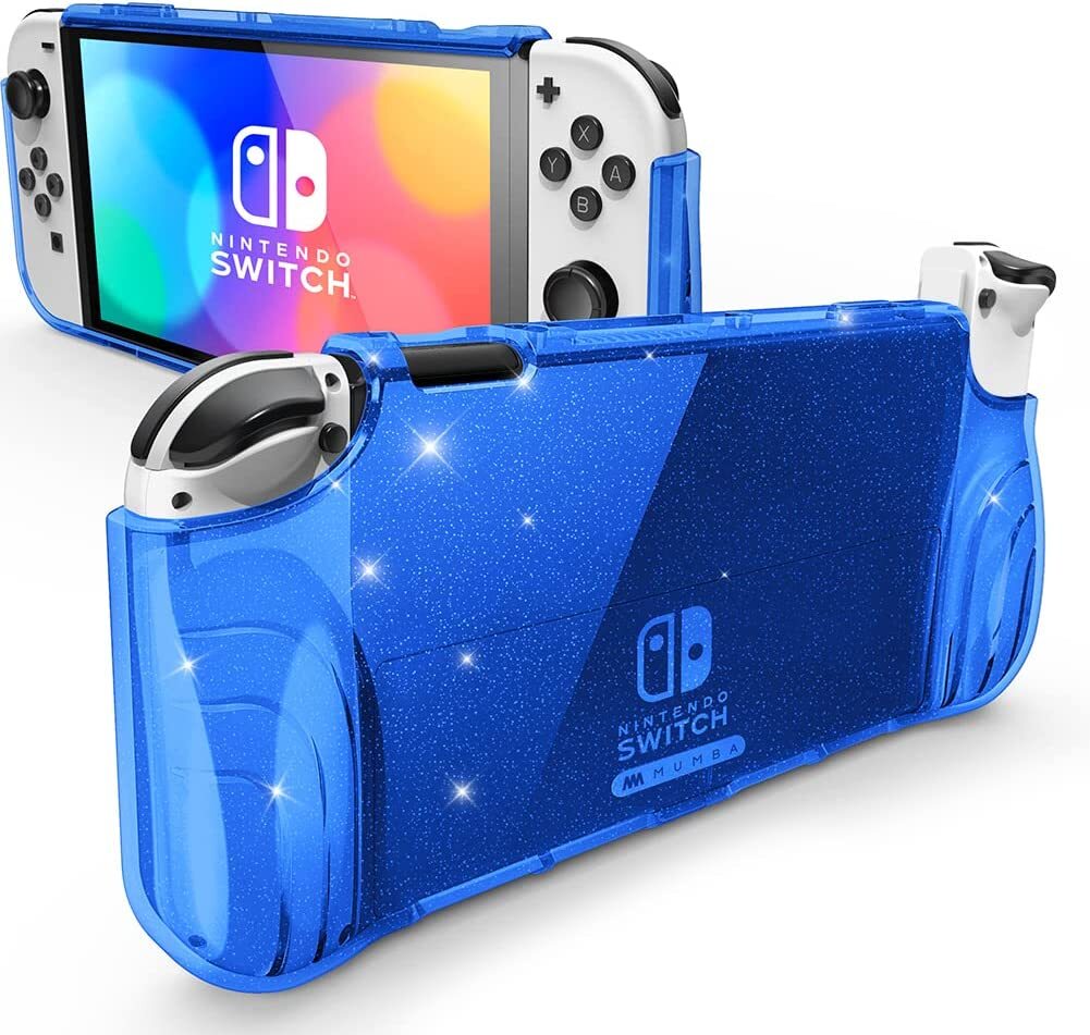 For Nintendo Switch OLED Console Joy-Con 7.0″ Mumba Case Flexible TPU Grip Cover