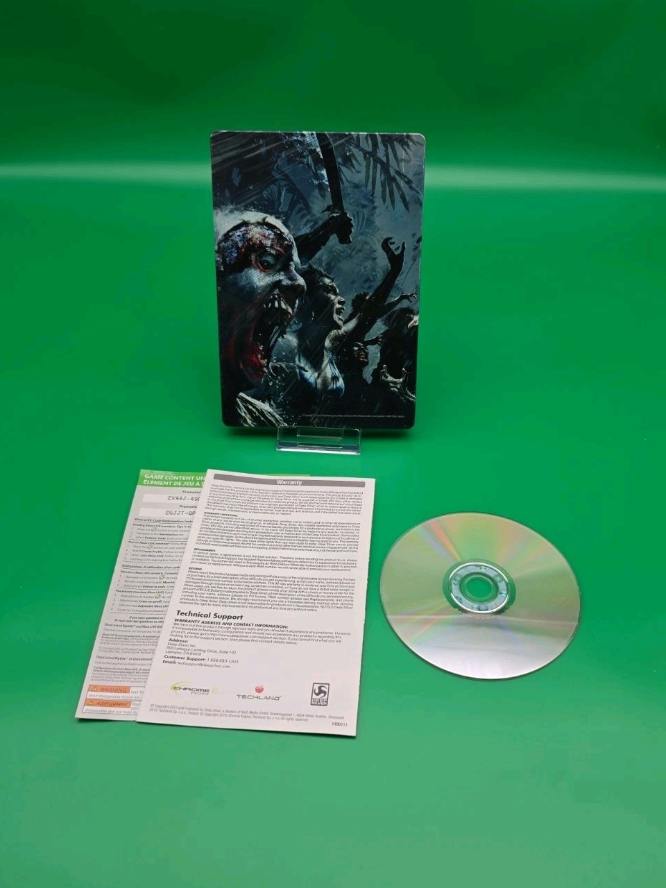 Dead Island Riptide Steelbook Xbox 360. Tested. Manual Game Insert