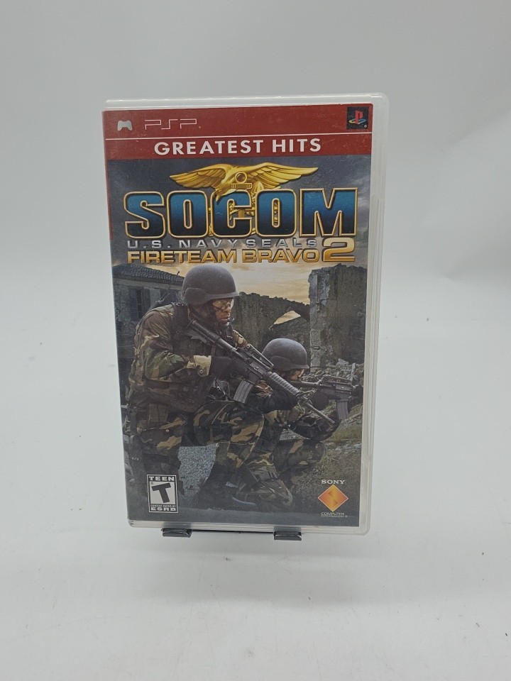 SOCOM U.S NAVY SEALS (FireTeam Bravo 2) GREATEST HITS Sony PSP Complete Cib Mint