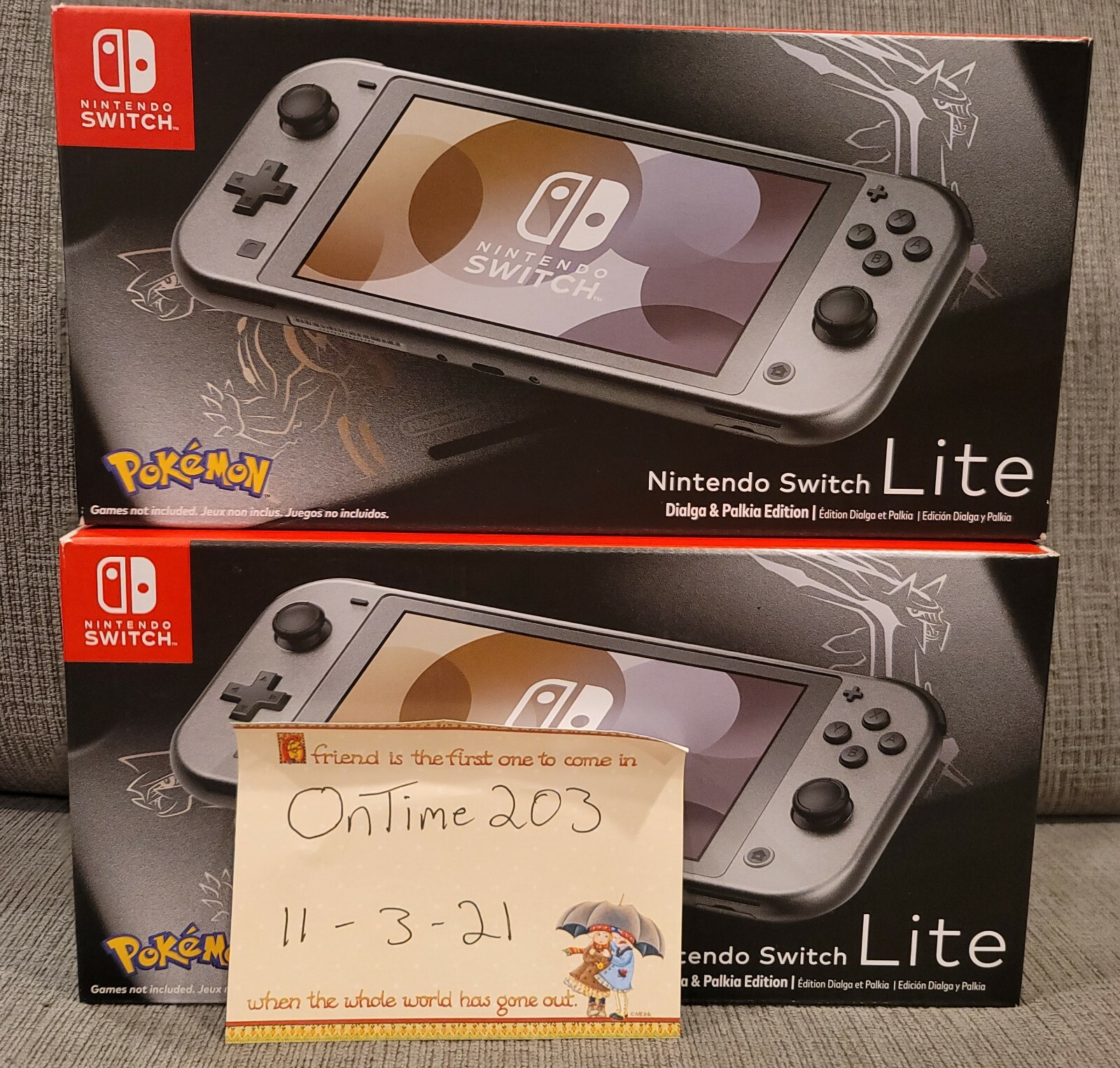 New Nintendo Handheld Gaming Console Switch Lite Pokemon Dialga & Palkia Edition
