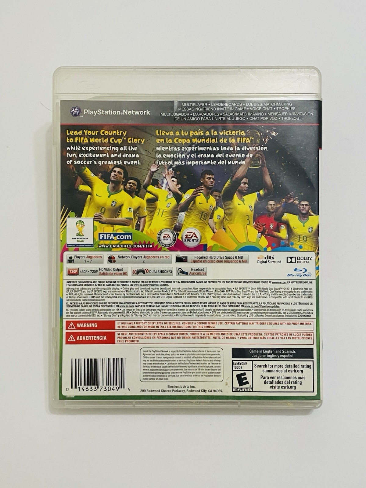 EA Sports 2014 FIFA World Cup Brazil PS3 Playstation 3 Soccer Multiplayer