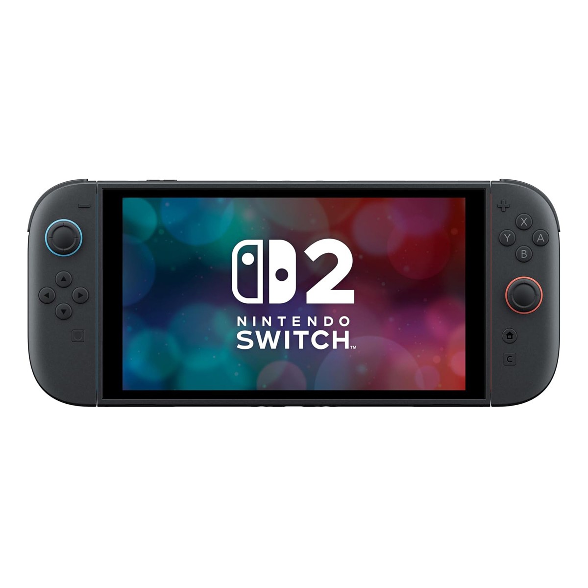 Nintendo Switch 2 Console with Light Blue and Red Joy-Con 2 Controllers, Black