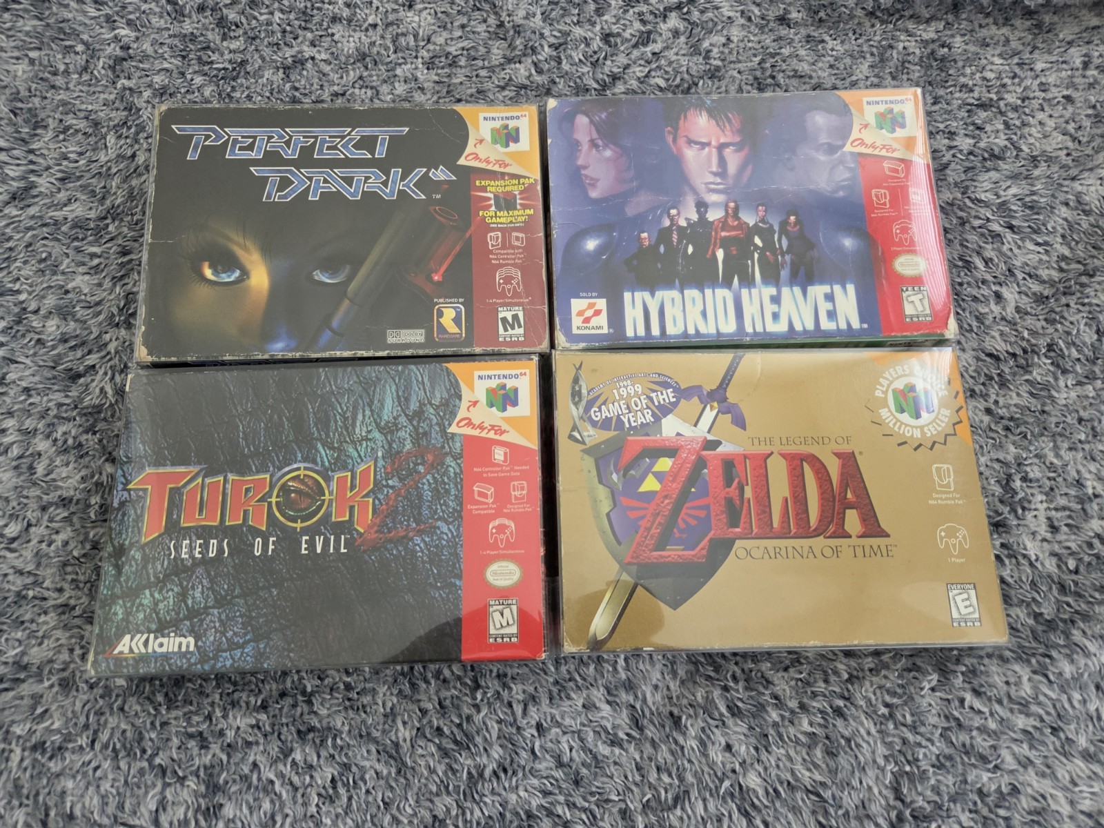 Nintendo 64 Games – Ocarina Of Time / Turok 2 / Hybrid Heaven / Perfect Dark N64