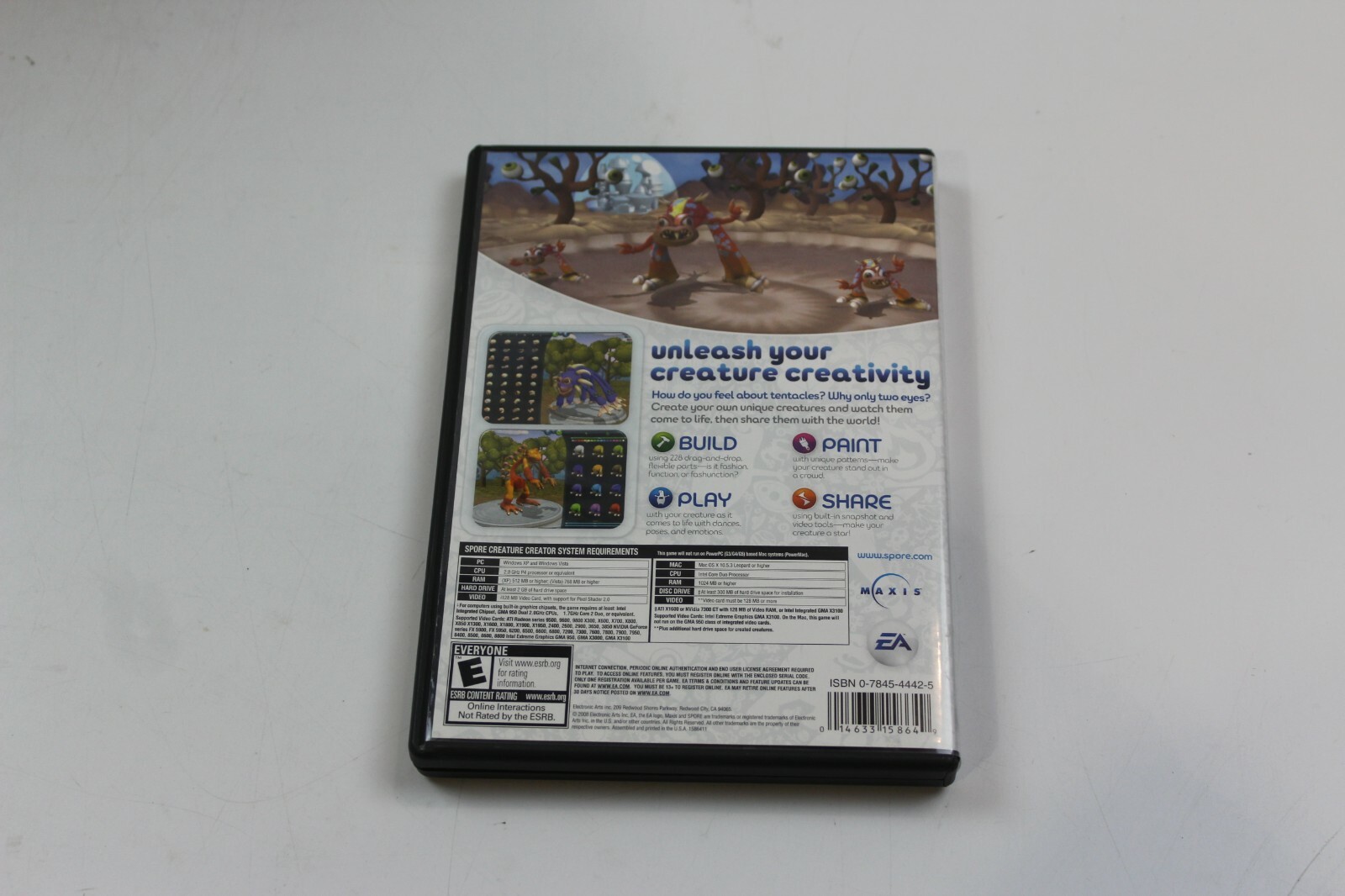 Windows/Mac CD-Rom Spore Creature Creator EA Game