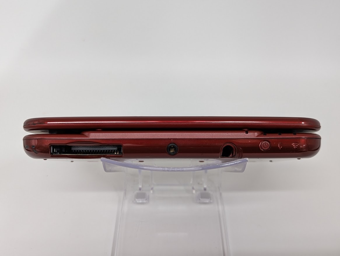 B104 Nintendo new 3DS LL XL console Metallic Red Japan w/pouch adapter fx