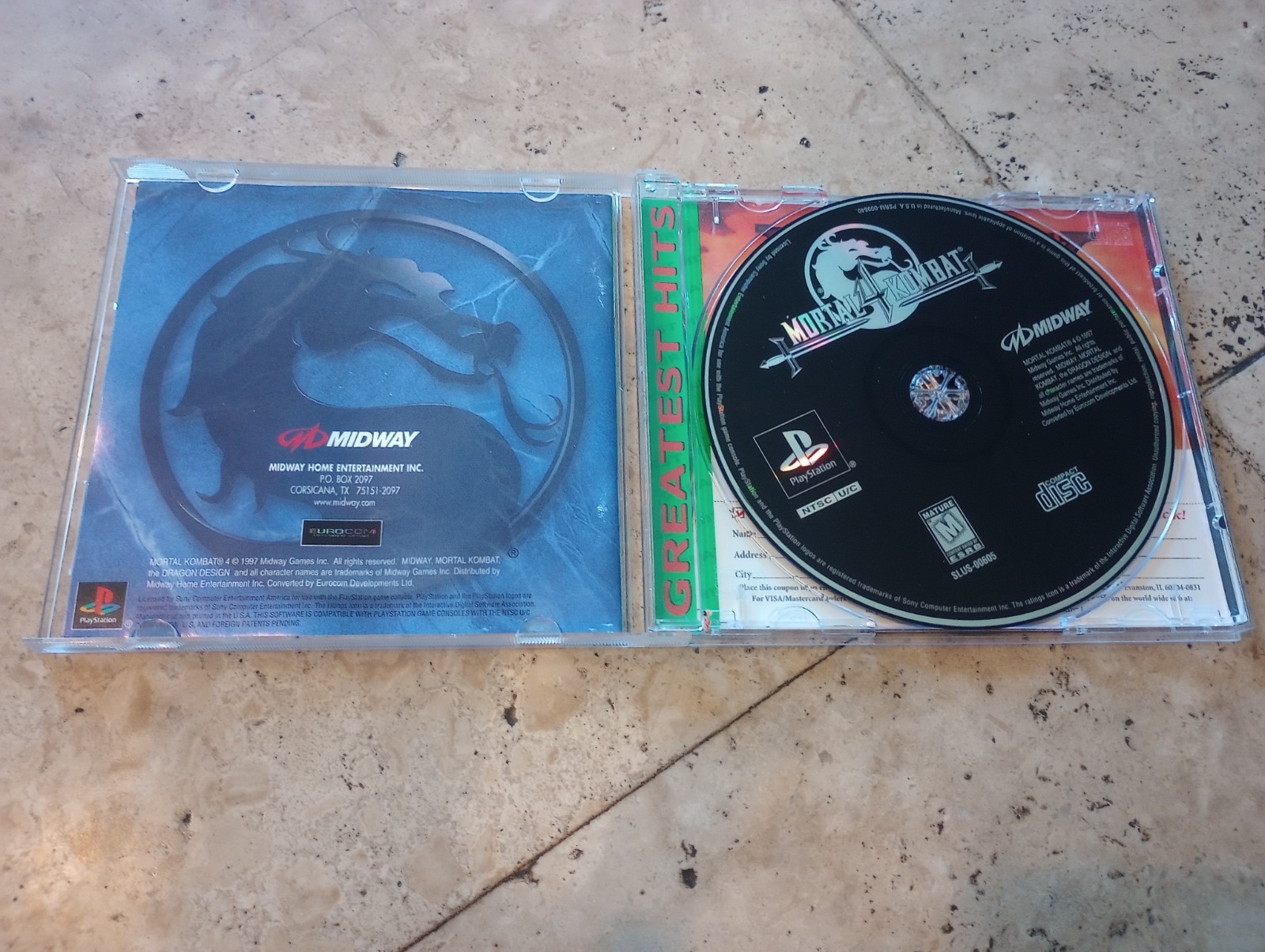 Mortal Kombat 4 (Sony PlayStation 1, 1998) Complete