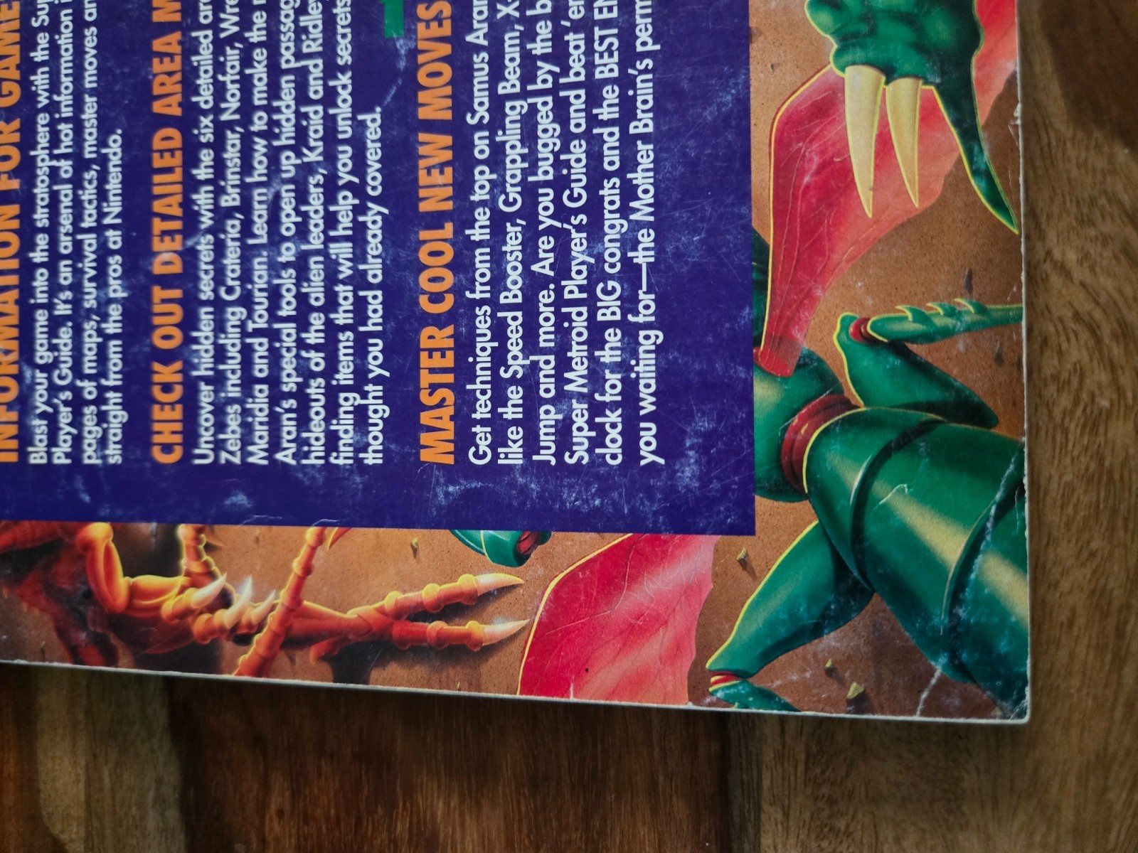 Super Metroid Nintendo Player’s Guide w/ Fold Out Map, Cover Damage :(