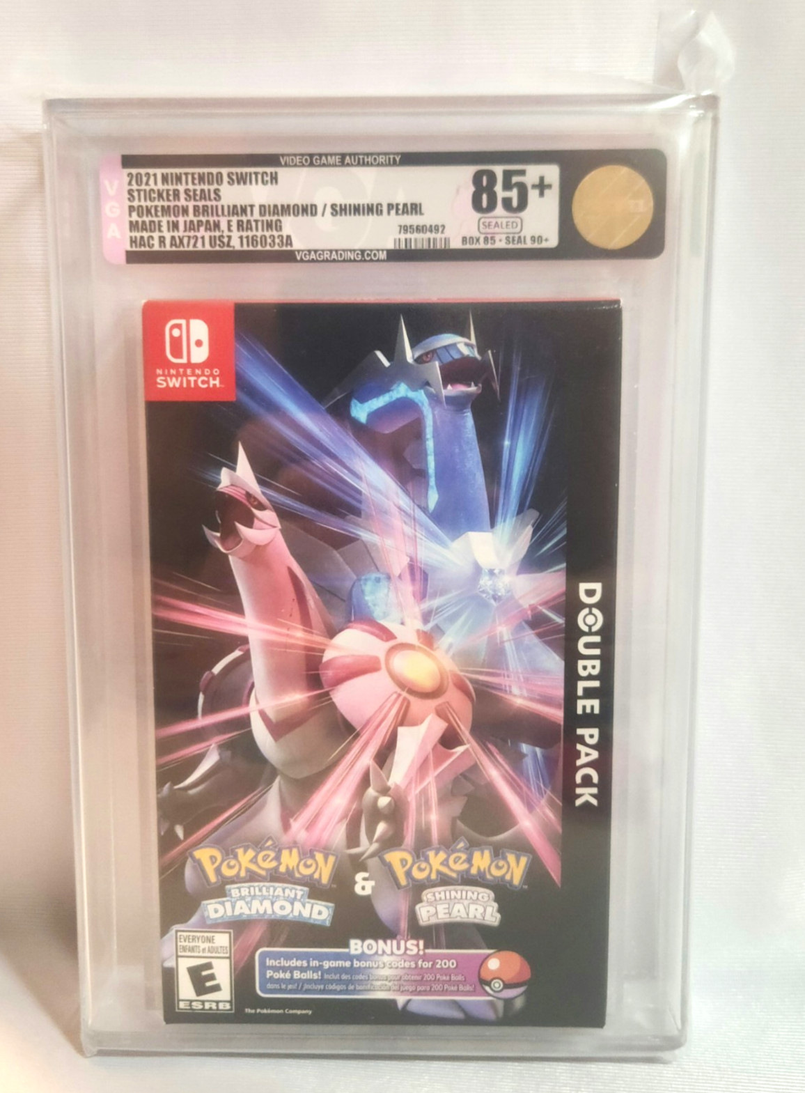Pokemon Brilliant Diamond Shining Pearl Double Pack Nintendo Switch VGA Gold 85+