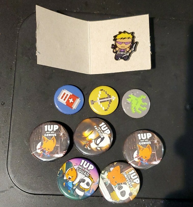 1Up Box And or Loot Crate Collectible Pins Lot of 9 New open