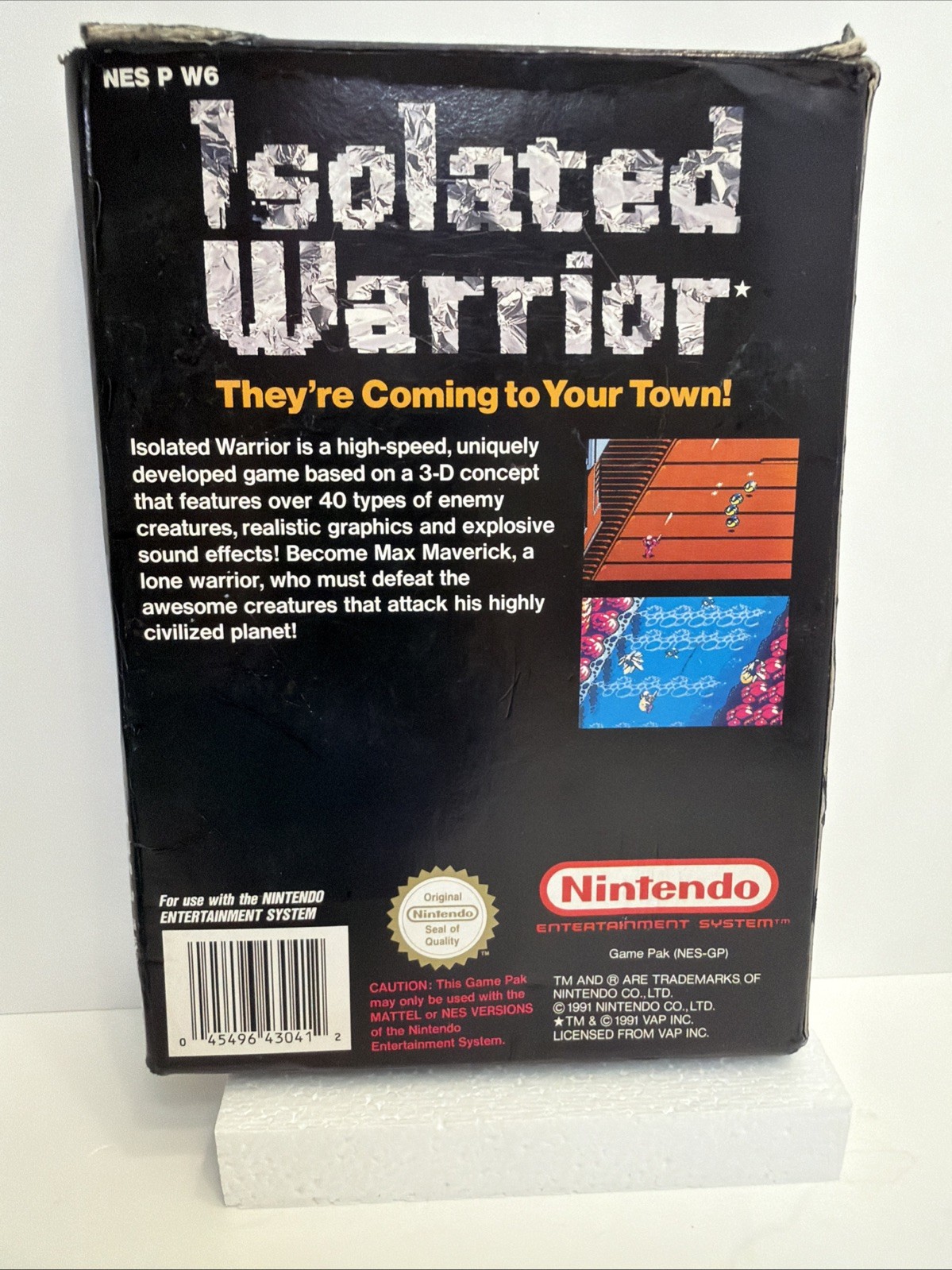 Isolated Warrior (Nintendo NES) Box & Foam Only No Game