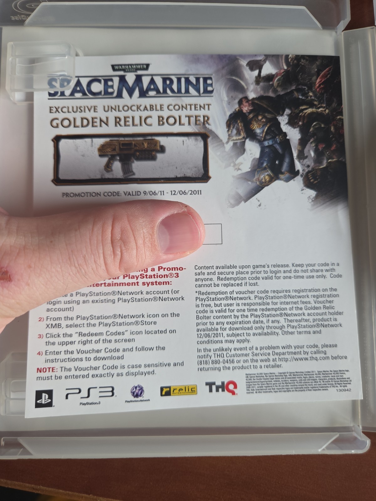 Warhammer 40,000: Space Marine (Sony PlayStation 3, 2011)