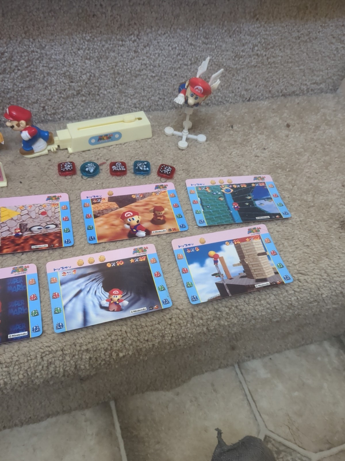 SUPER MARIO 64 Prizes Rare Japan Toys Pins Rare N64 Figure Bowser Peach Wing Cap