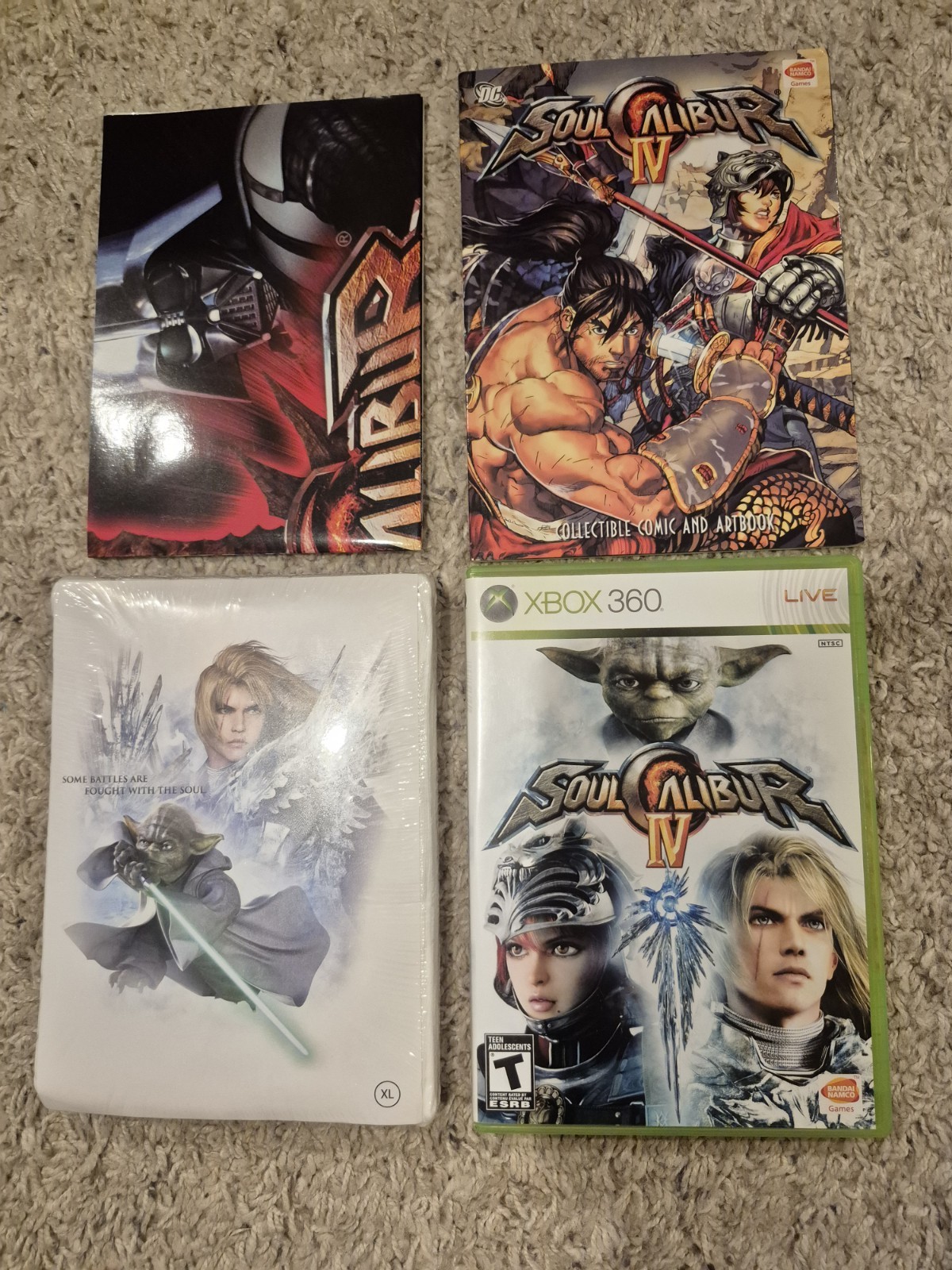 Soul Calibur IV (4) Premium Edition. Shirt Still Sealed!. (Xbox 360)