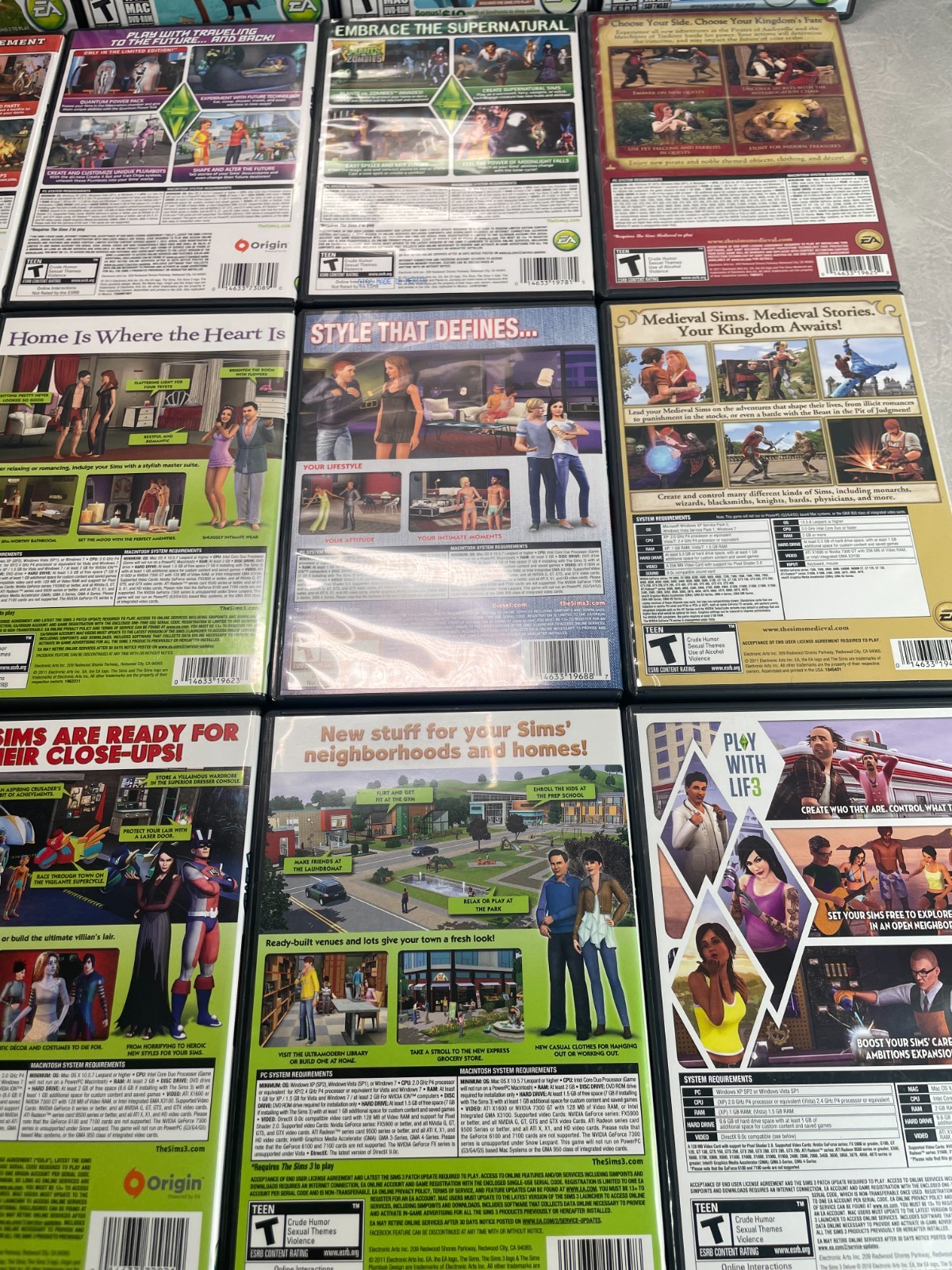 The Sims 3 PC Mac Lot of 22 Expansion Stuff Packs Limited Editions Medieval
