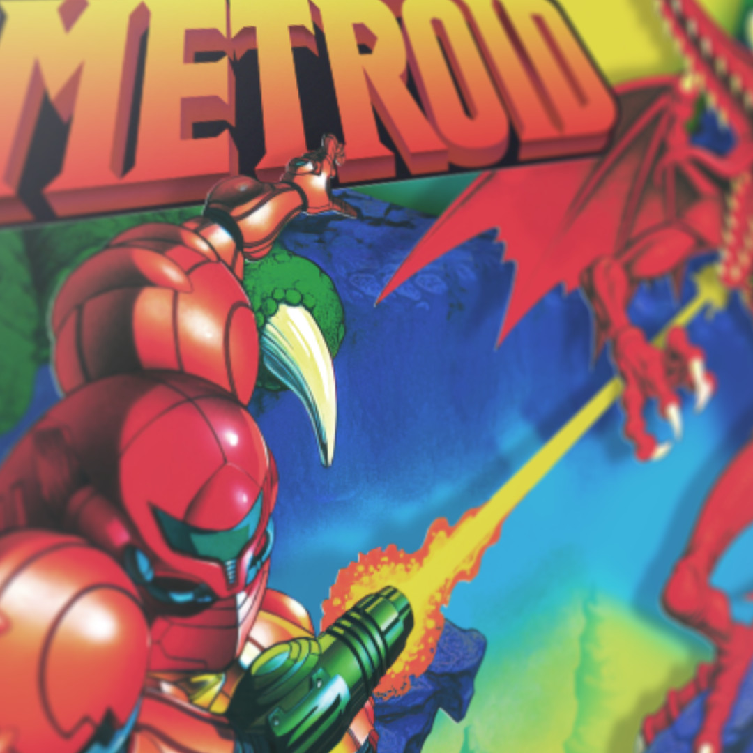 Super Metroid (Cover Art) – 3D Shadow Box (9″ x 9″) Gaming Art