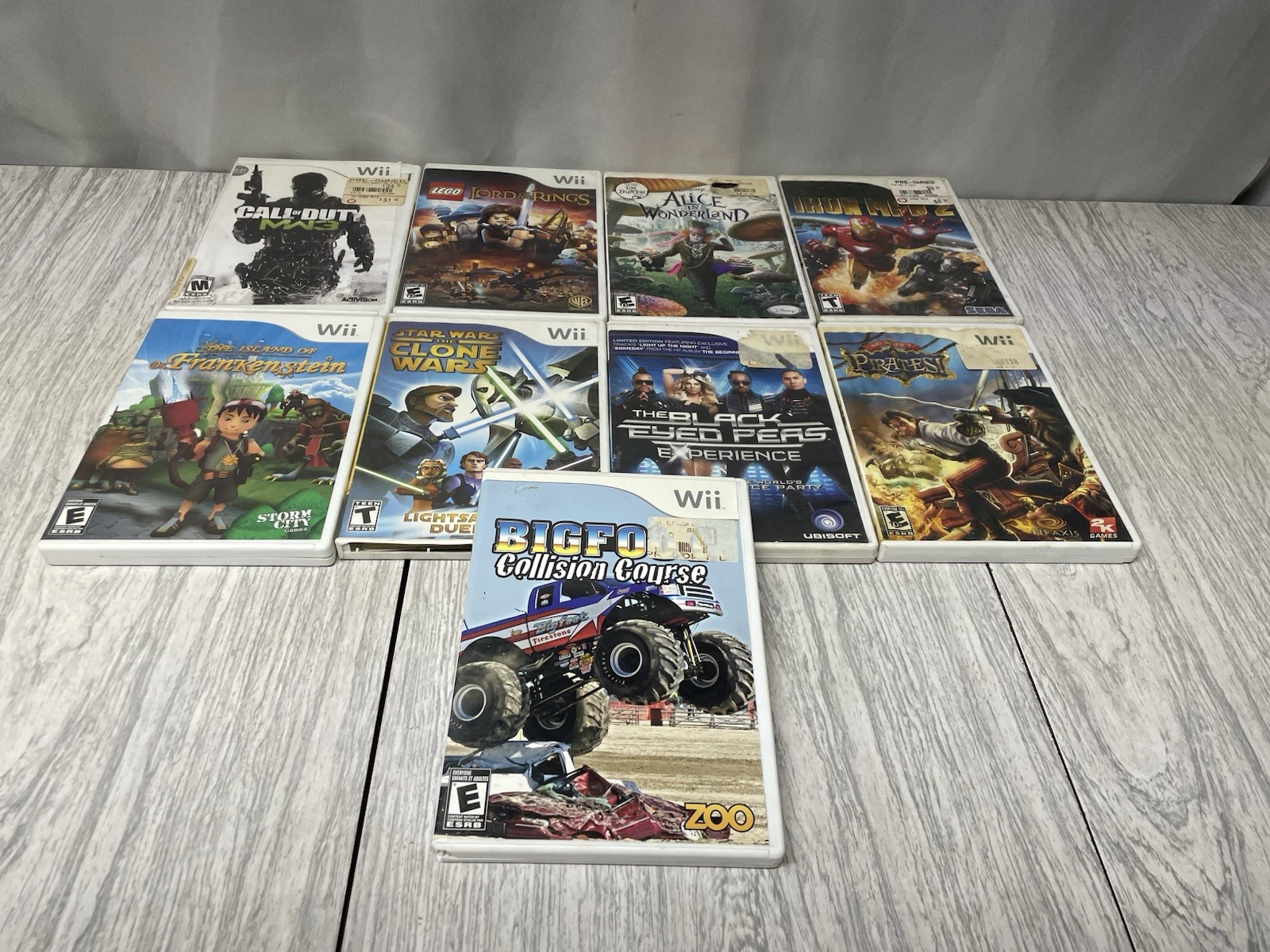 Nintendo Wii Game Bulk Lot of 9 w/ Cases: Untested Condition