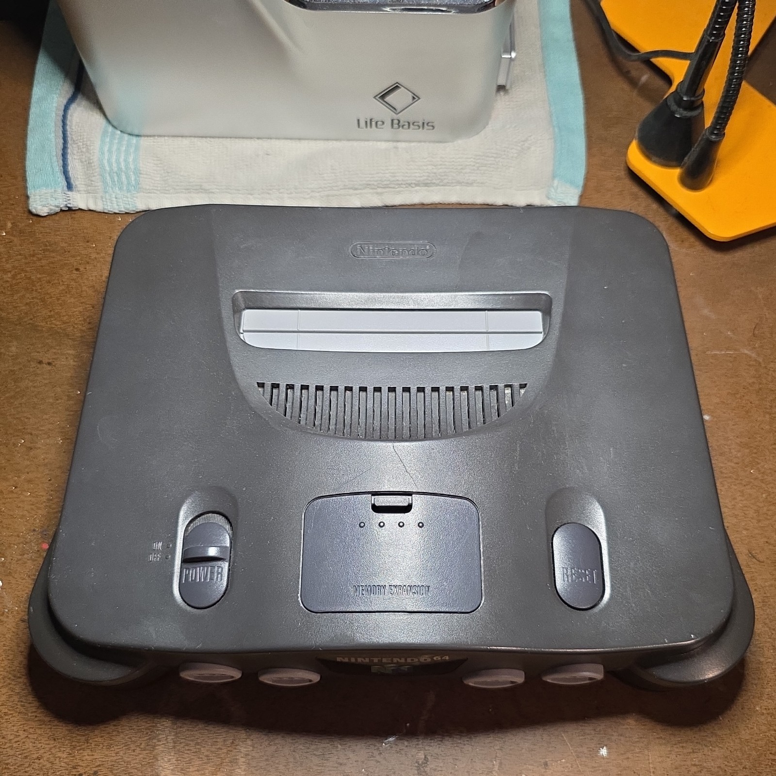 Nintendo 64 Console NUS-001 USA Model with Aftermarket Power Adapter and AV Cord