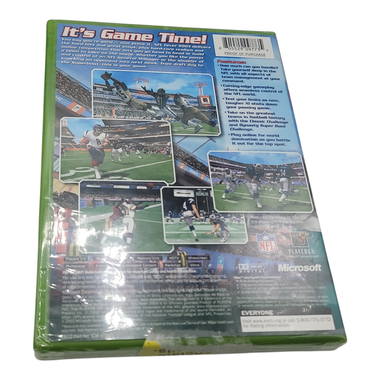 NFL Fever 2003 (Microsoft Xbox, 2002) Football Video Game Brand new sealed NIB