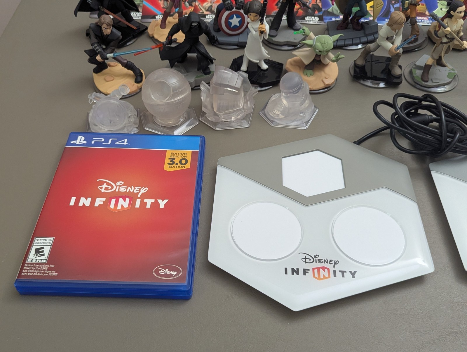 Huge Disney Infinity 2.0 & 3.0 Lot PS4 Game, Portal, 38 Figures, 14 Discs, Cards