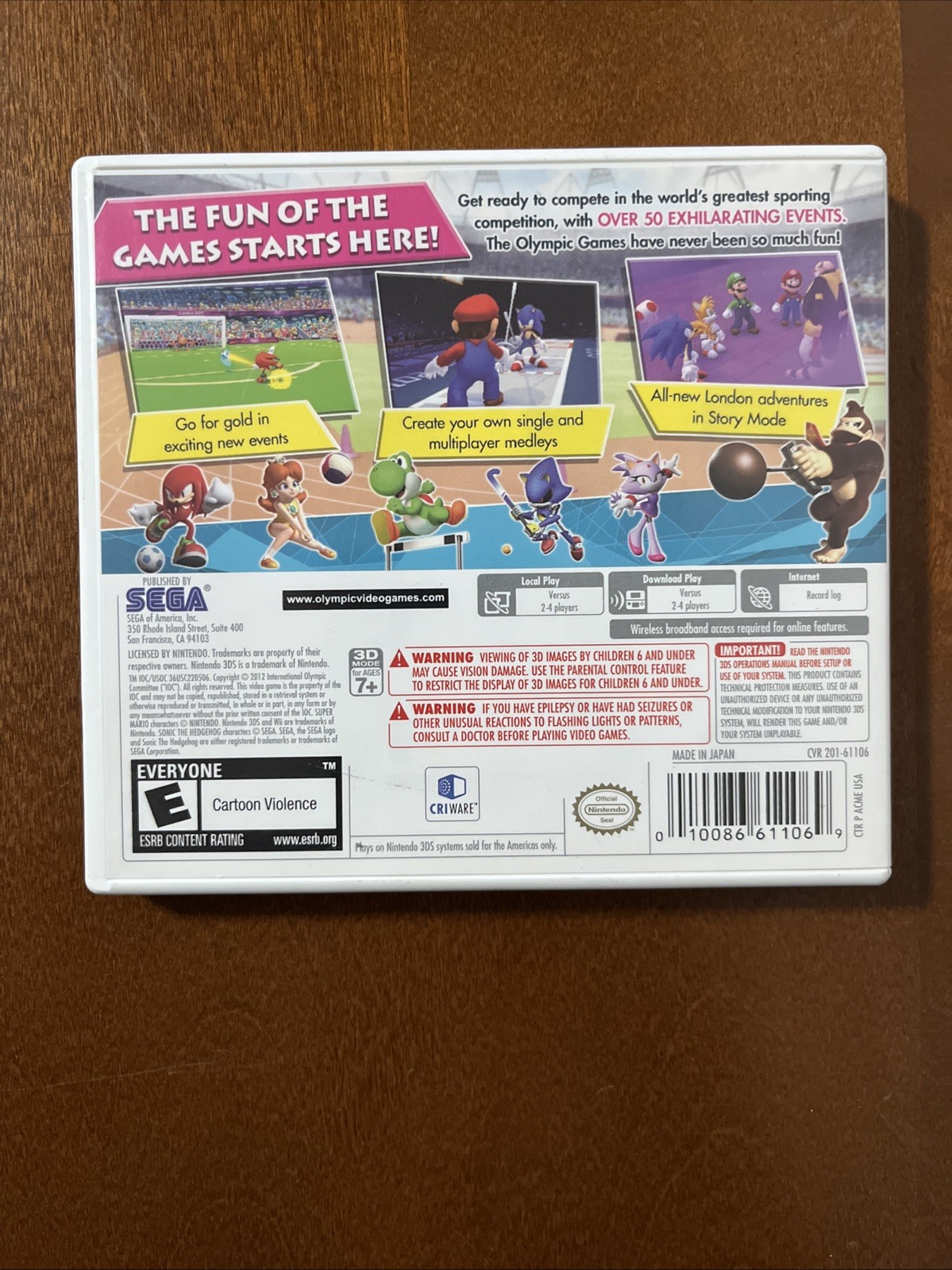 Mario & Sonic London 2012 Olympics (Nintendo 3DS, 2012) Complete CIB, Tested