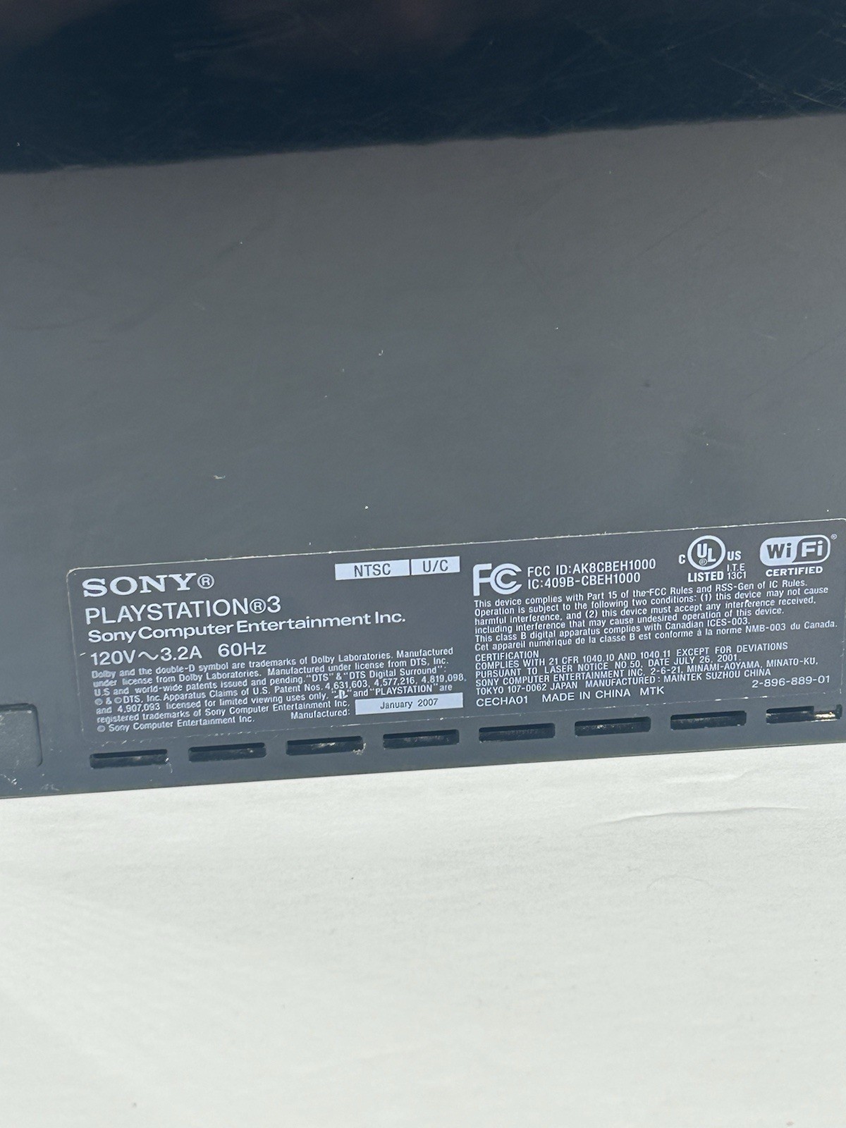 Sony PS3 CECHA01 60GB Backwards Compatible Console OEM Tested And Works