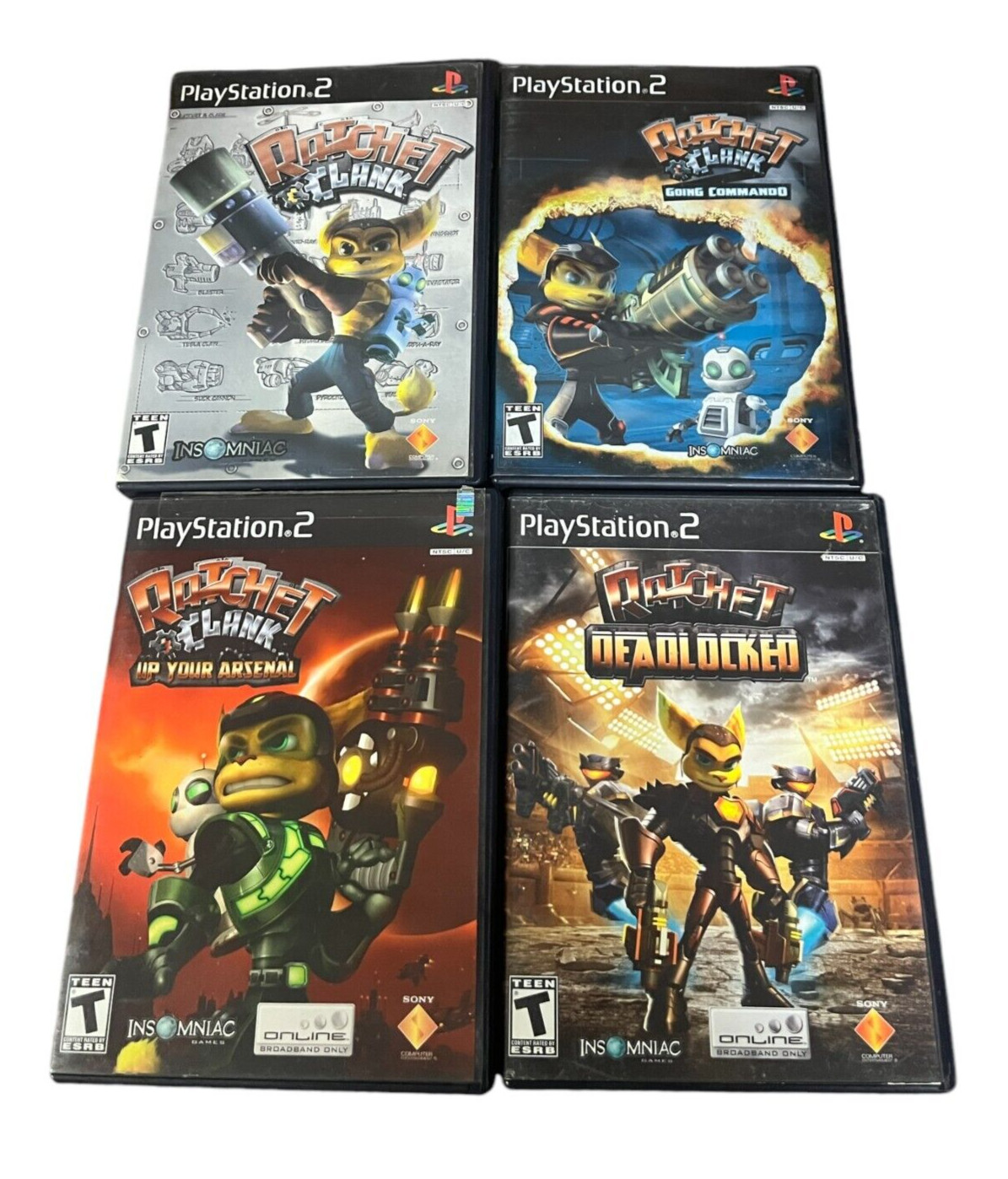 Sony PlayStation 2 PS2 CIB COMPLETE Ratchet & Clank 1 2 3 Deadlocked LOT BL