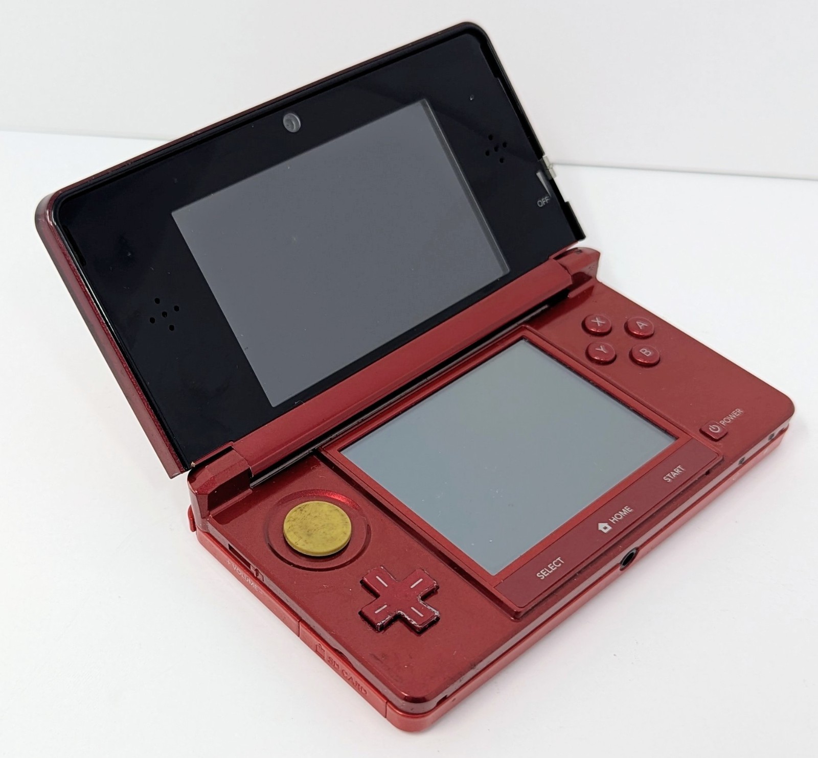 Nintendo 3DS Flame Red Handheld System Bundle w/ Charger – Paddington – Tested!