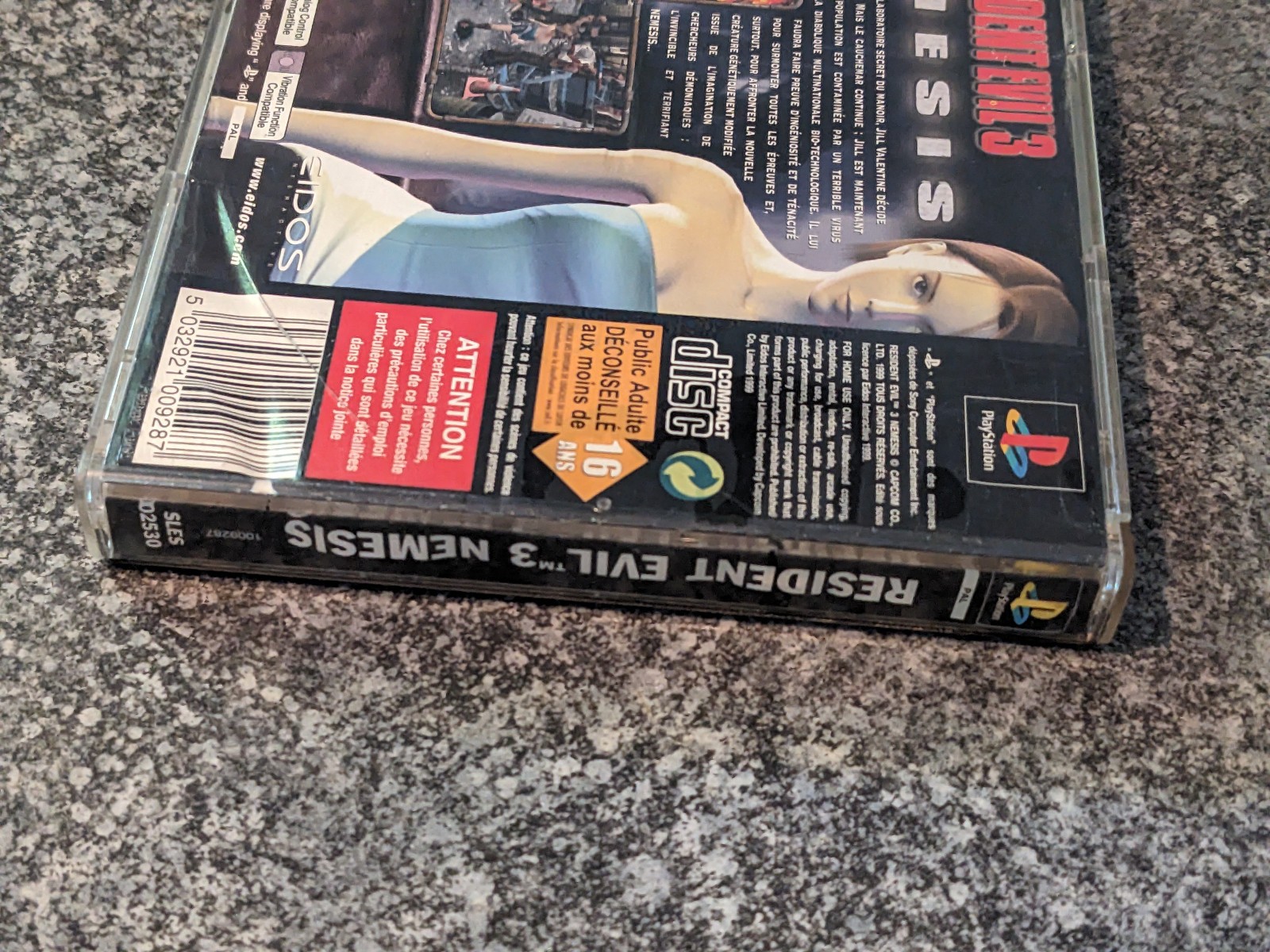 Resident Evil 3 Nemesis (1999) PS1 NTSC 📀 (European French Language Back Cover)