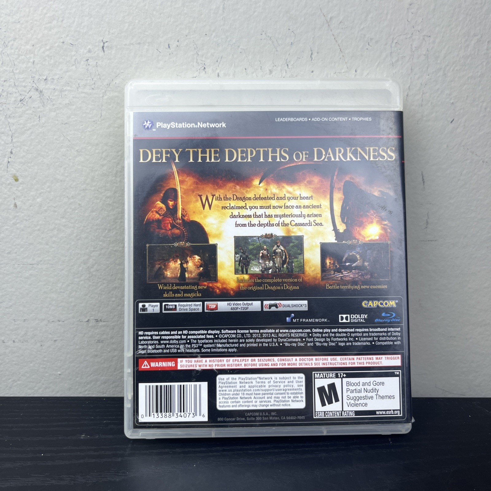 Dragon’s Dogma Dark Arisen PS3 PlayStation 3 2013 Complete CIB Tested Working