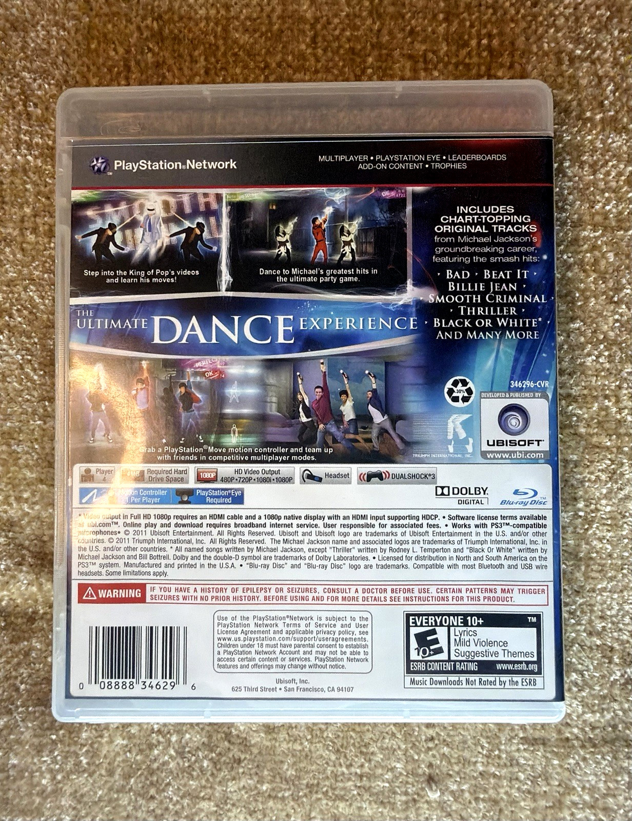 PlayStation 3 Michael Jackson: The Experience PS-Move Game ! CIB & Tested ! PS3