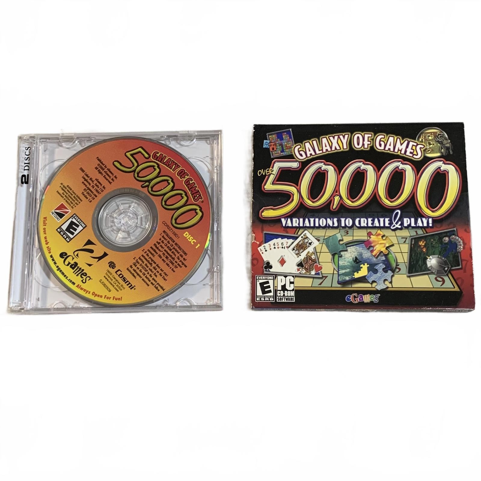 Galaxy of Games 50,000 Variations PC CD-ROM 2-Disc Set Boxed Jewel Case