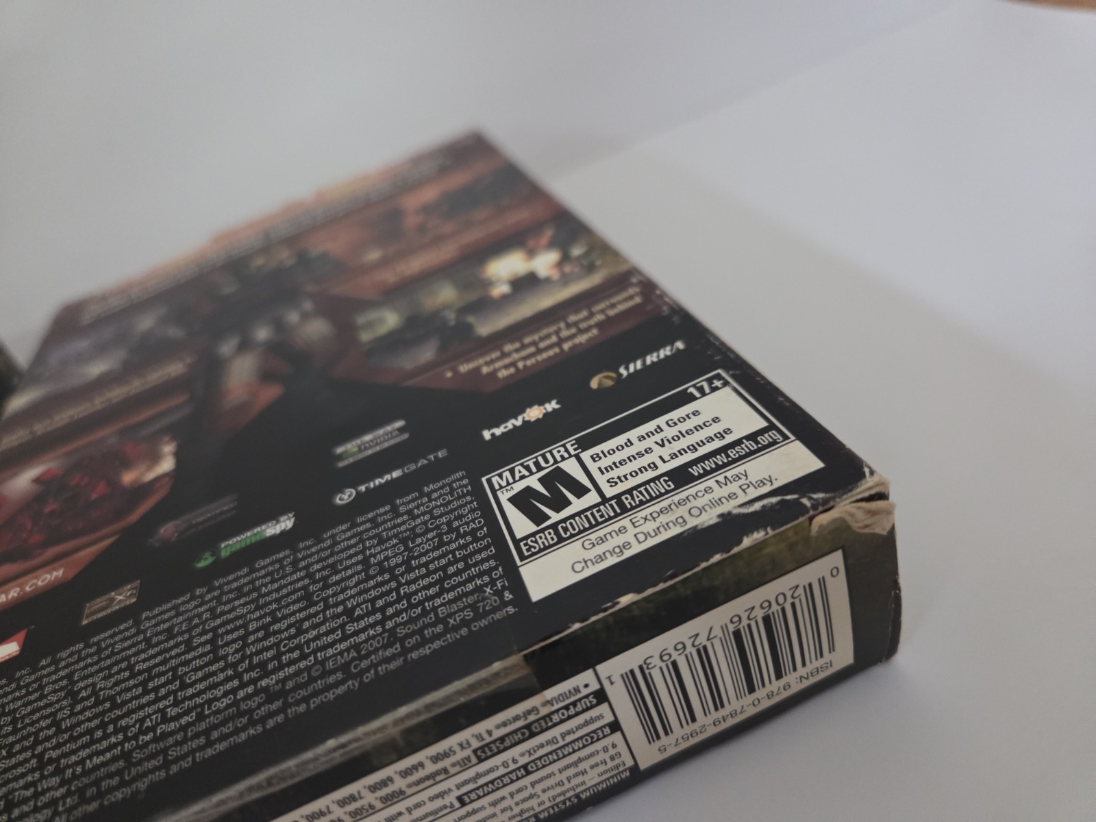 Fear PC CD ROM Perseus Mandate DVD ROM
