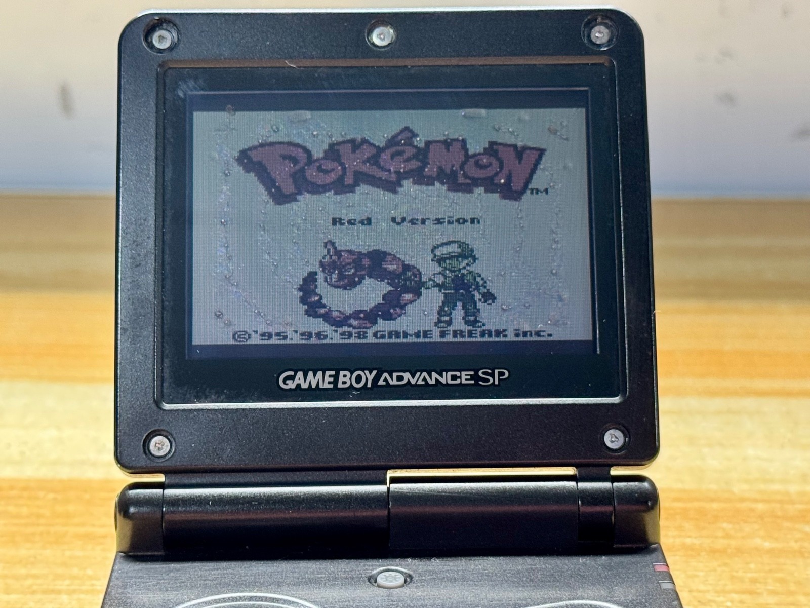 Nintendo Gameboy Advance SP AGS001 Onyx Black Handheld w/ USB Cable & Battery