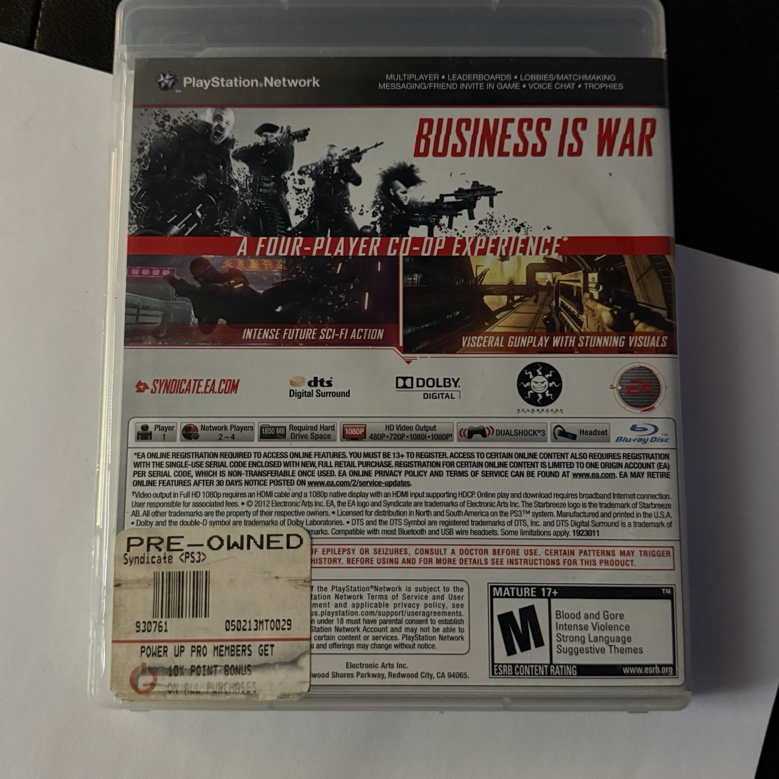 Syndicate Sony PlayStation 3 PS3 Complete in Box Game
