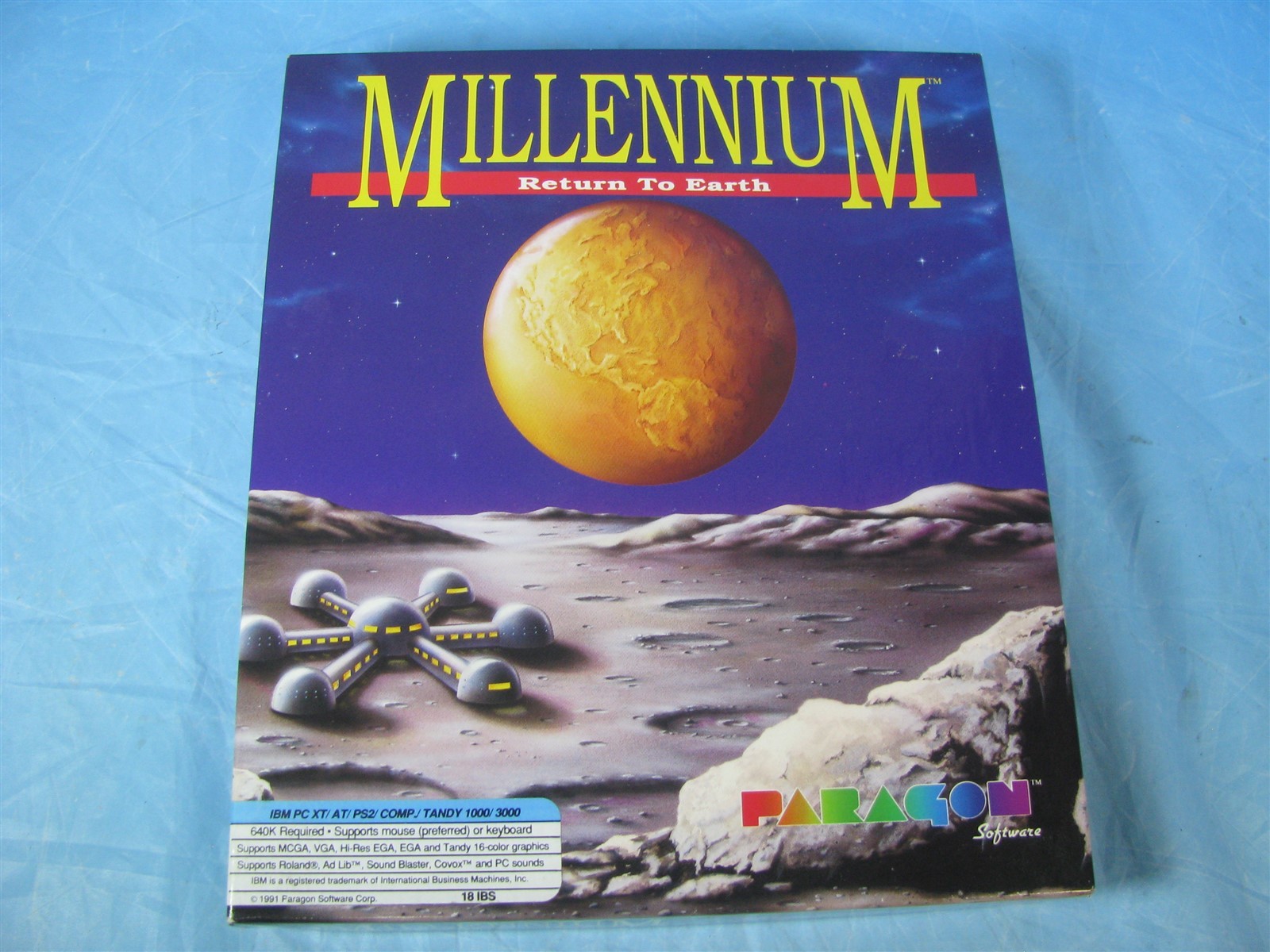 VINTAGE 1989 Millennium Return To Earth Big Box (PC MS-DOS 5.25) FREE SHIPPING