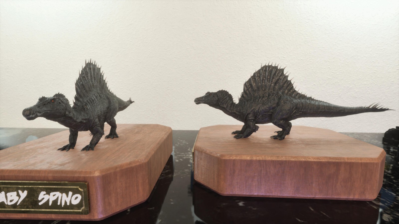 ARK ASCENDED PVE OFICIAL PAIR BABY SPINO BLACK ID79 TOP STATUS PC/XBOX/PS5