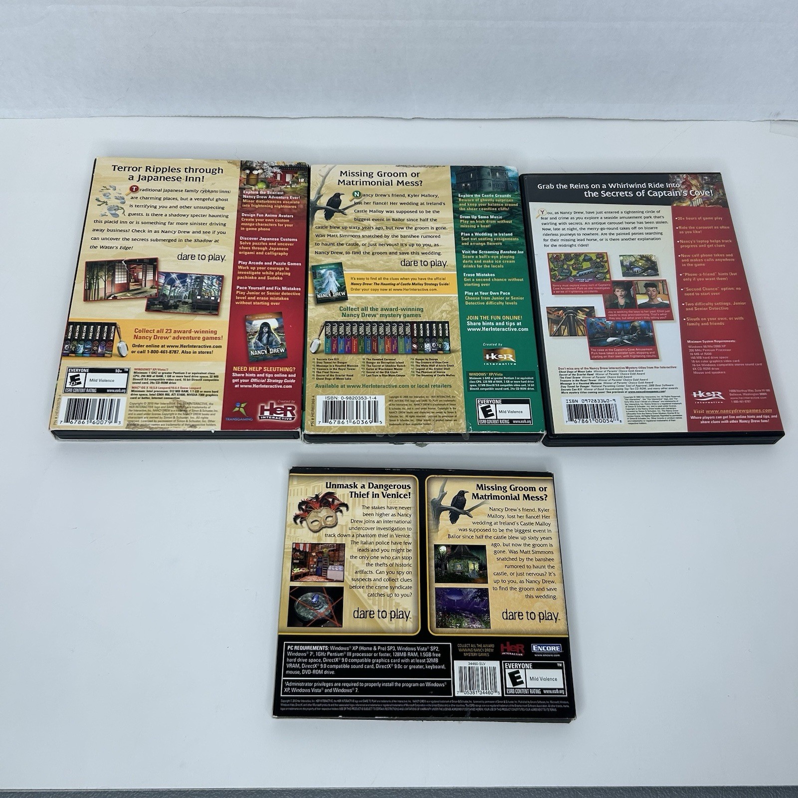 LOT OF 15 Nancy Drew HER Interactive Mystery Games – Windows XP, Vista, 7, Mac