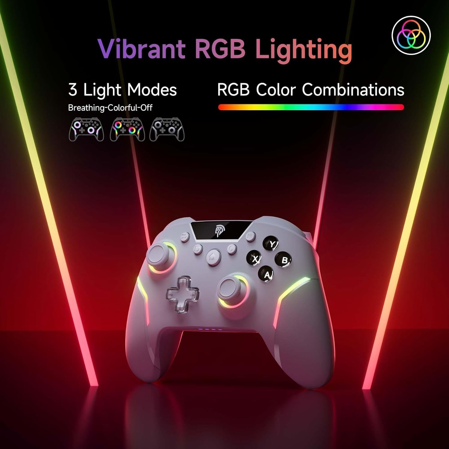 X20 Wireless Gaming Controller with RGB Backlit, 2-Stage Hall Effect Stick, 1…