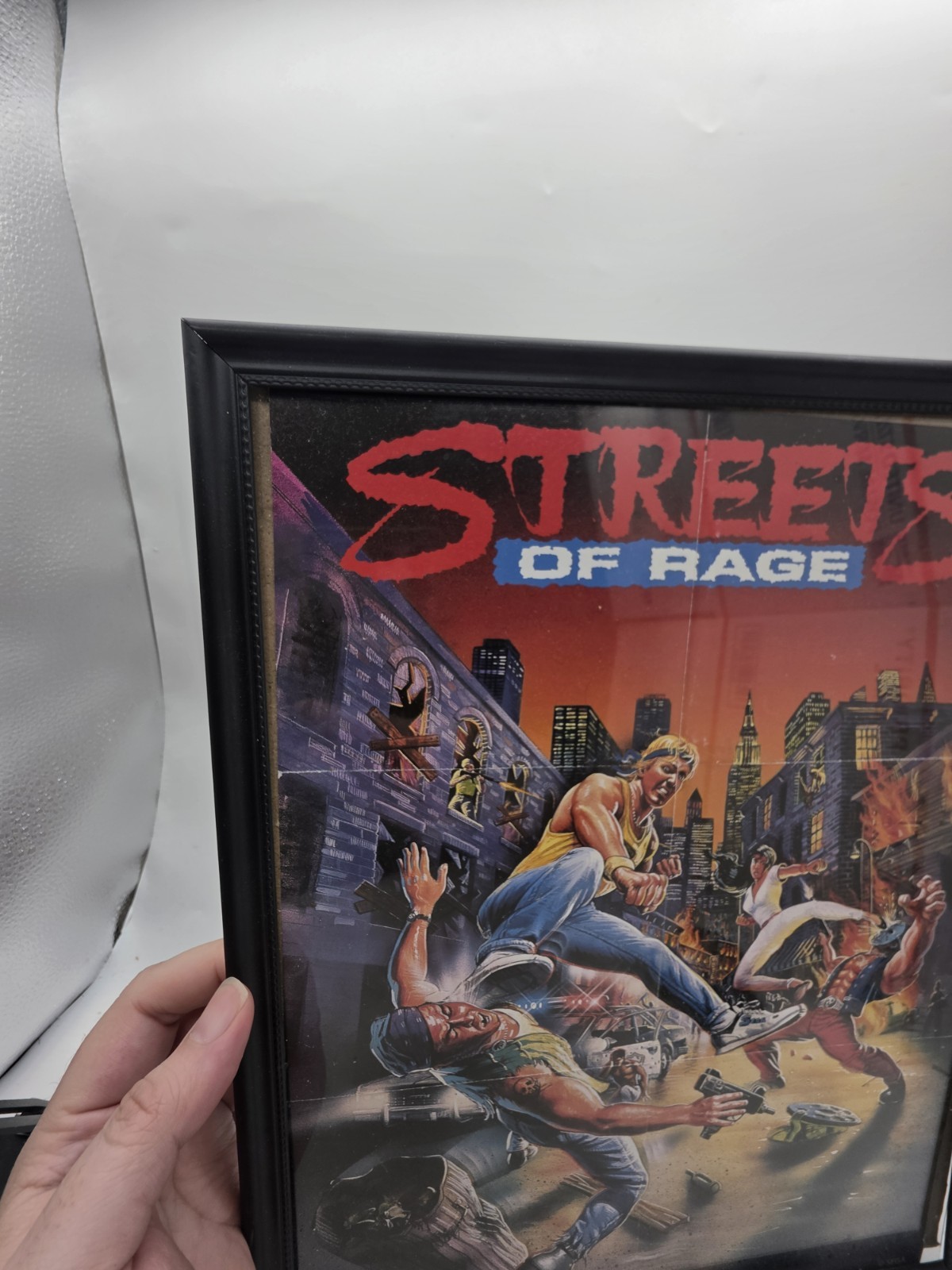 Streets of Rage Video Game Original Poster 11×15 Framed In Glass Sega Genesis