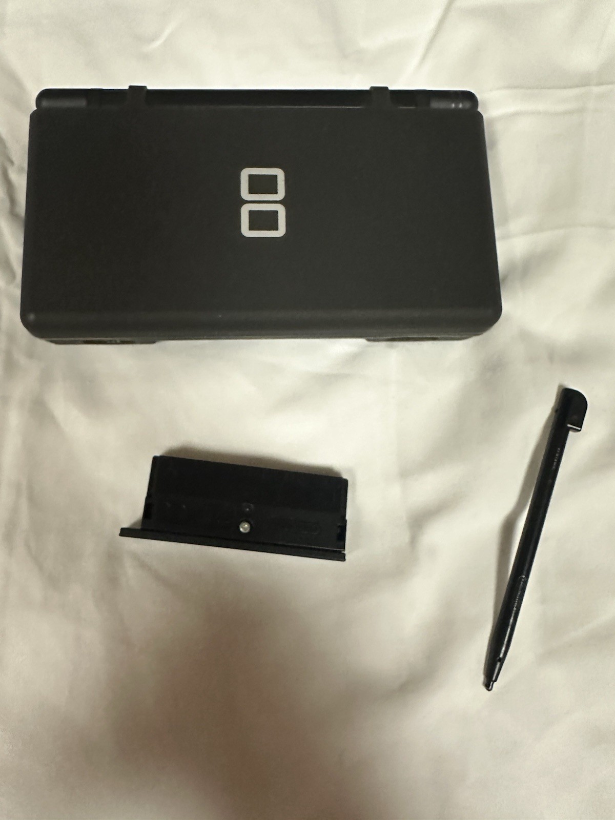 Nintendo DS Lite Onyx Black W/ Black Soft Case Tested & Working